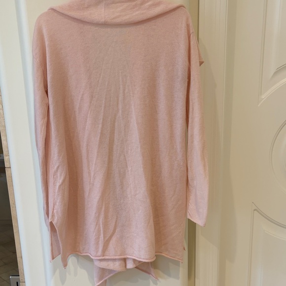 Calypso St. Barth Light Pink Open Front Cashmere Cardigan - Picture 3 of 3